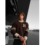 Pull HELL H Rises marron écru (1)