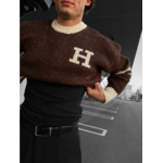 Pull HELL H Rises marron écru (3)