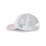 Casquette Von Dutch 3D Glitter blanche trucker visière rose effet usé (3)