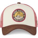Casquette Von Dutch SURF09 Paradise Trucker beige marron (4)