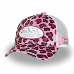 Casquette trucker PSA Von Dutch rose motif léopard (1)