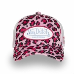 Casquette trucker PSA Von Dutch rose motif léopard (2)