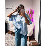 Chemise Oversize Bleu Cœur Dos Nu (1)