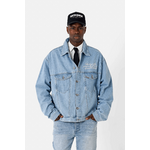 Veste Jeans Bleu Oversize SIXTH JUNE Logo Brodé Homme (4)