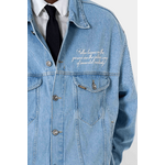 Veste Jeans Bleu Oversize SIXTH JUNE Logo Brodé Homme (5)