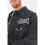 Veste Jeans Noir Oversize SIXTH JUNE Logo Brodé Homme (1)