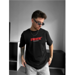 Tee-shirt Oversize Noir Homme Imprimé Angel Streetwear  (4)