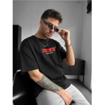 Tee-shirt Oversize Noir Homme Imprimé Angel Streetwear  (2)