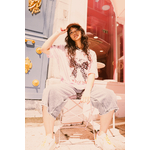 Tee-shirt Just A Girl Rose Streetwear Femme (2)