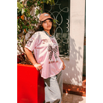 Tee-shirt Just A Girl Rose Streetwear Femme (5)