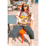 Tee-shirt Leopard 23 Jaune Oversize Femme (1)