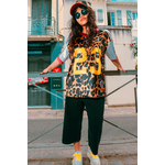 Tee-shirt Leopard 23 Jaune Oversize Femme (4)