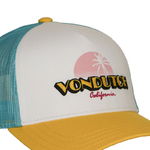 VON DUTCH SURF CASQUETTE TRUCKER JAUNE BLANC BLEU (1)