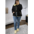 Veste Teddy Douceur Italienne Noir Jaune