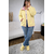 Veste Teddy Douceur Italienne Jaune Rose
