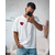 Tee-shirt Blanc cœur brode homme (2)