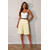 Bermuda Tailleur Femme Ceinturé Jaune Poudré