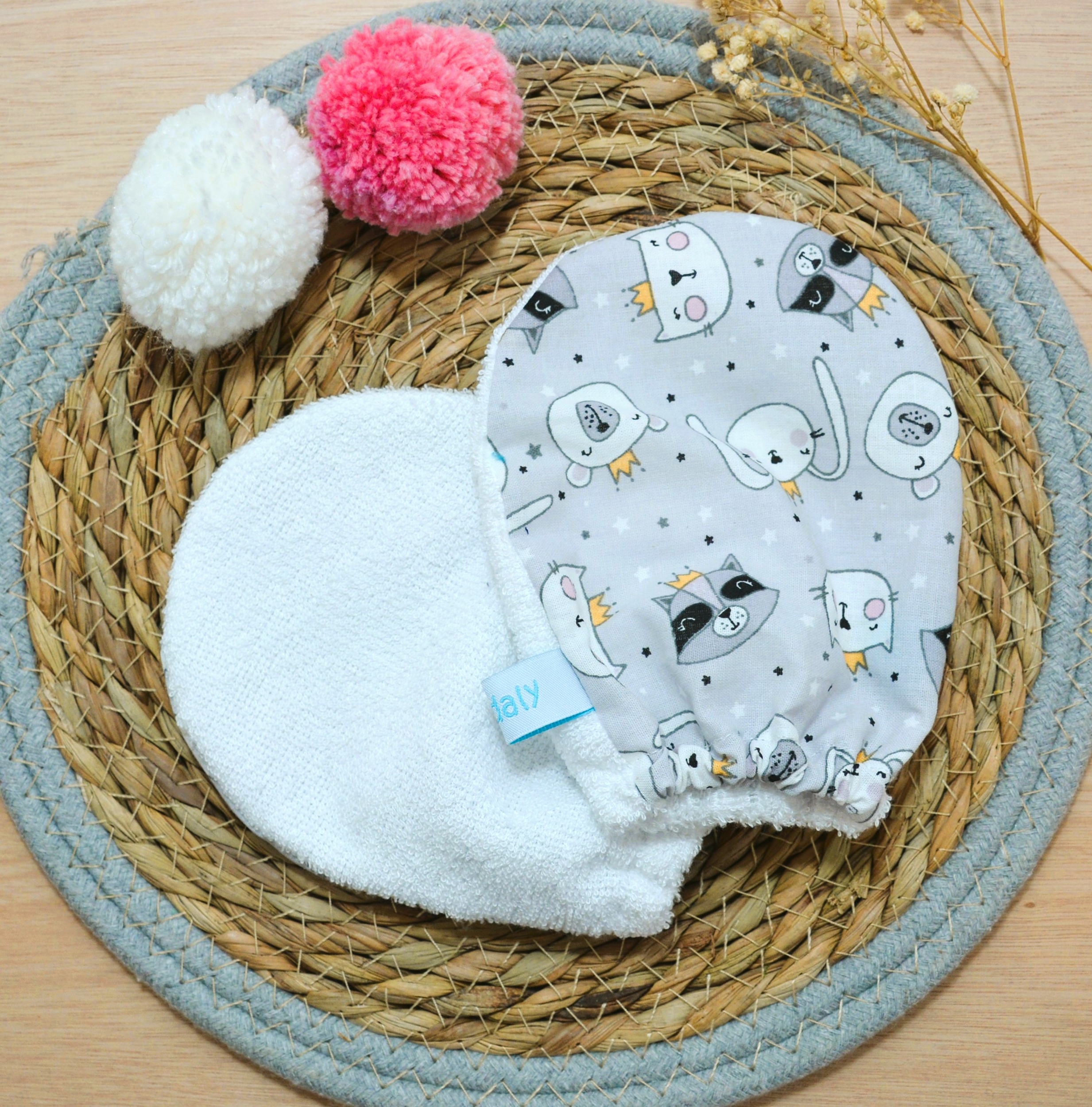 Gant de toilette enfant chat