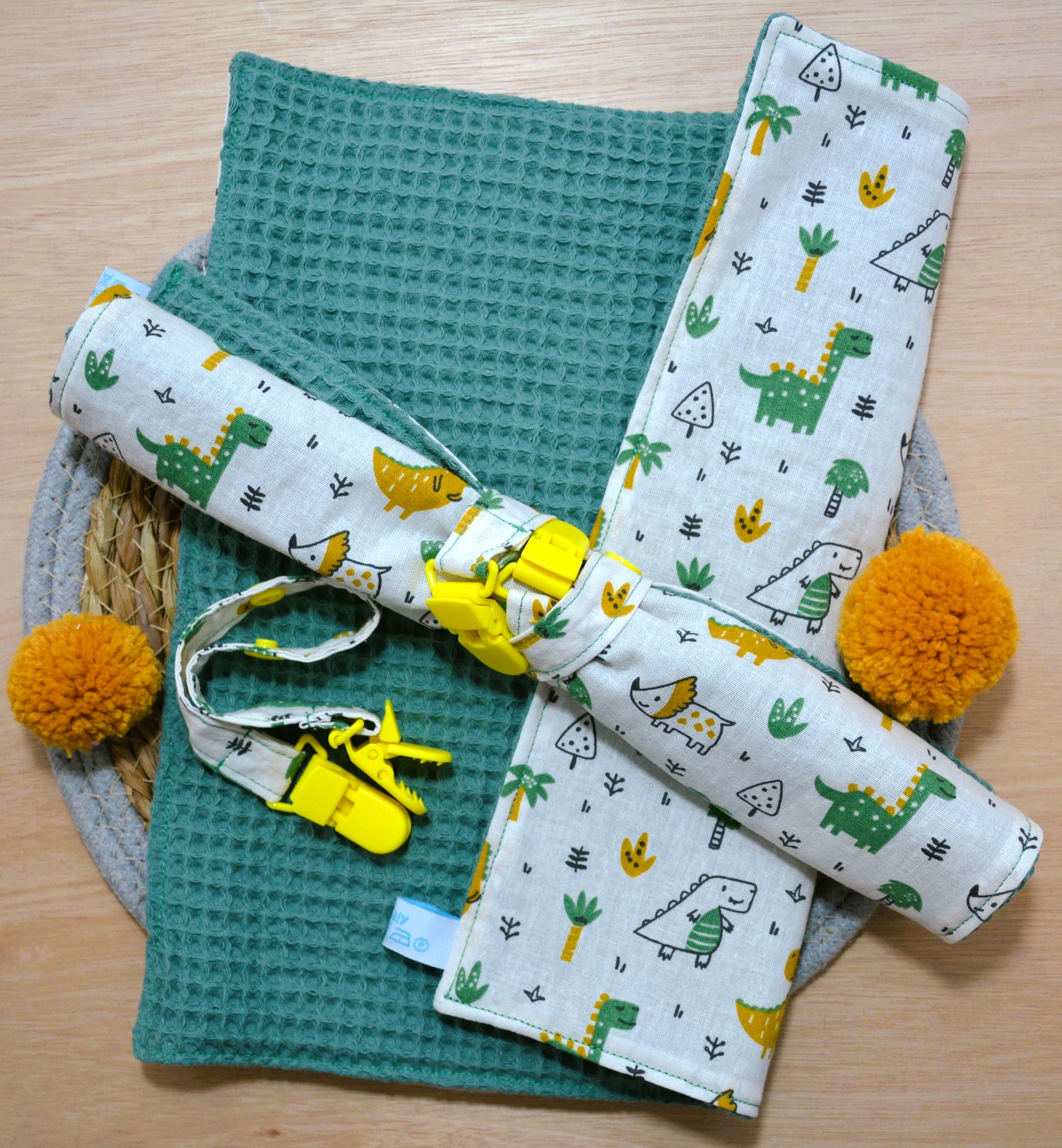 serviette de table enfant dinosaures