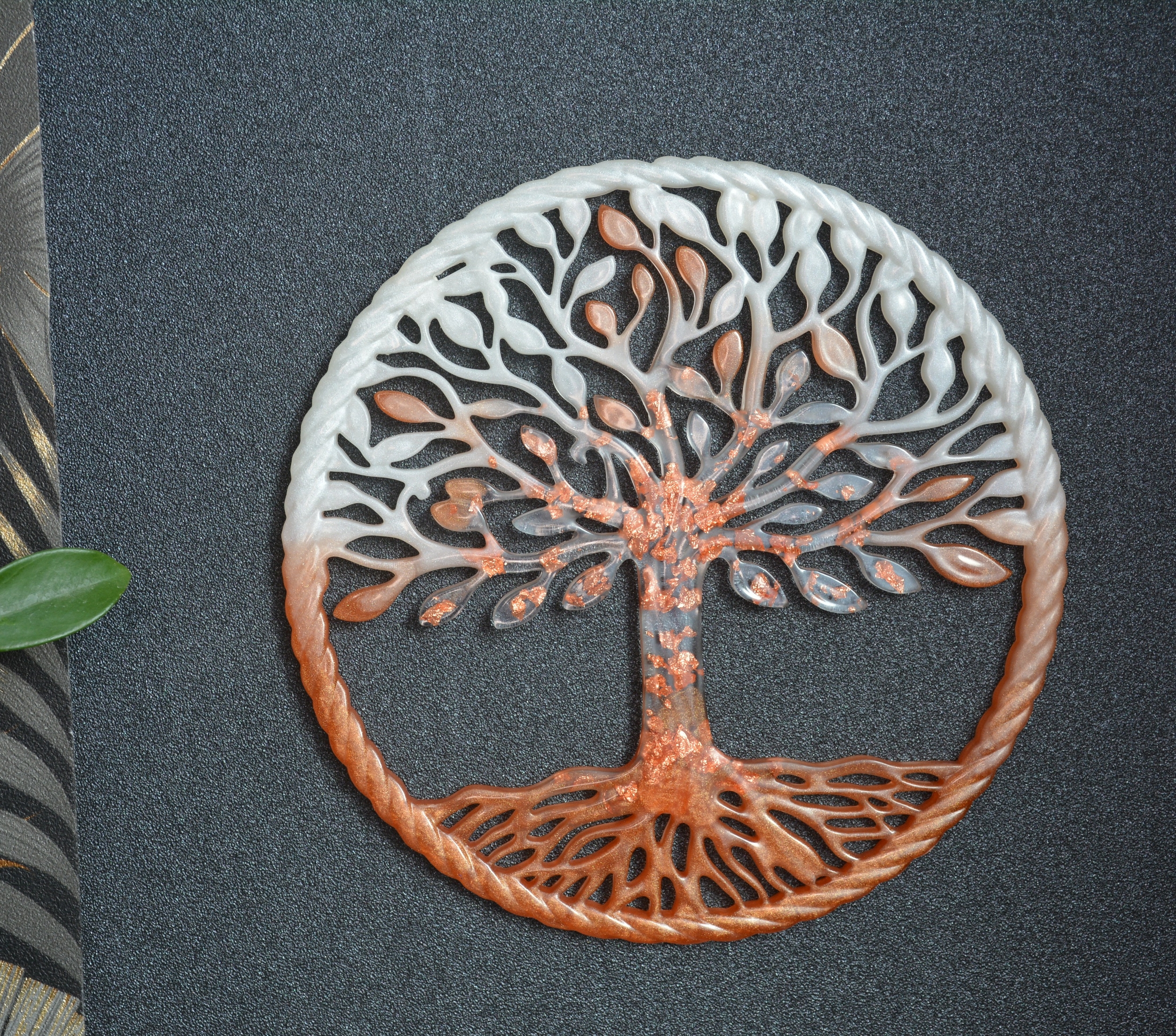 arbre de vie blanc et bronze