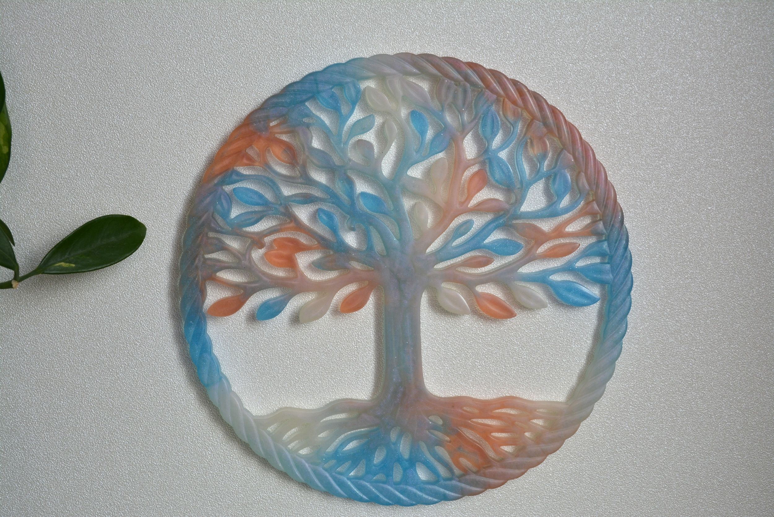 arbre de vie bleu et rose