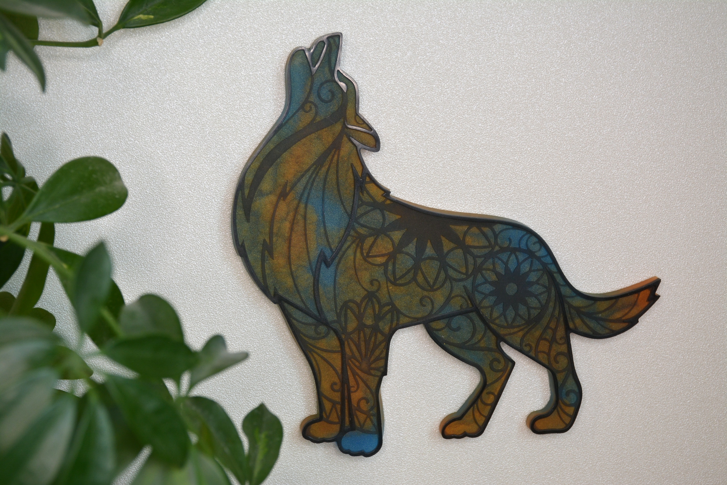 Loup bleu et bronze