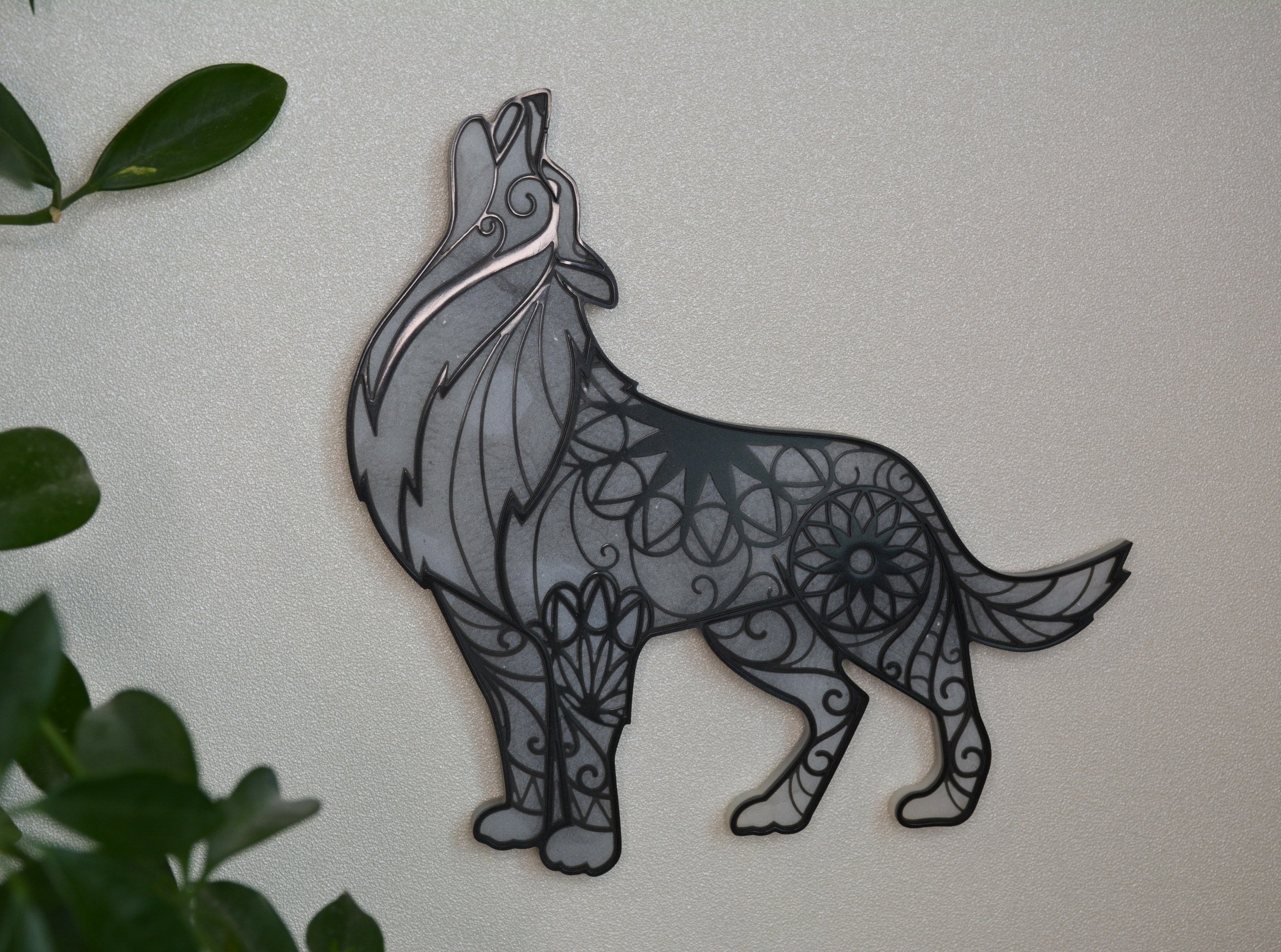 Loup blanc et gris