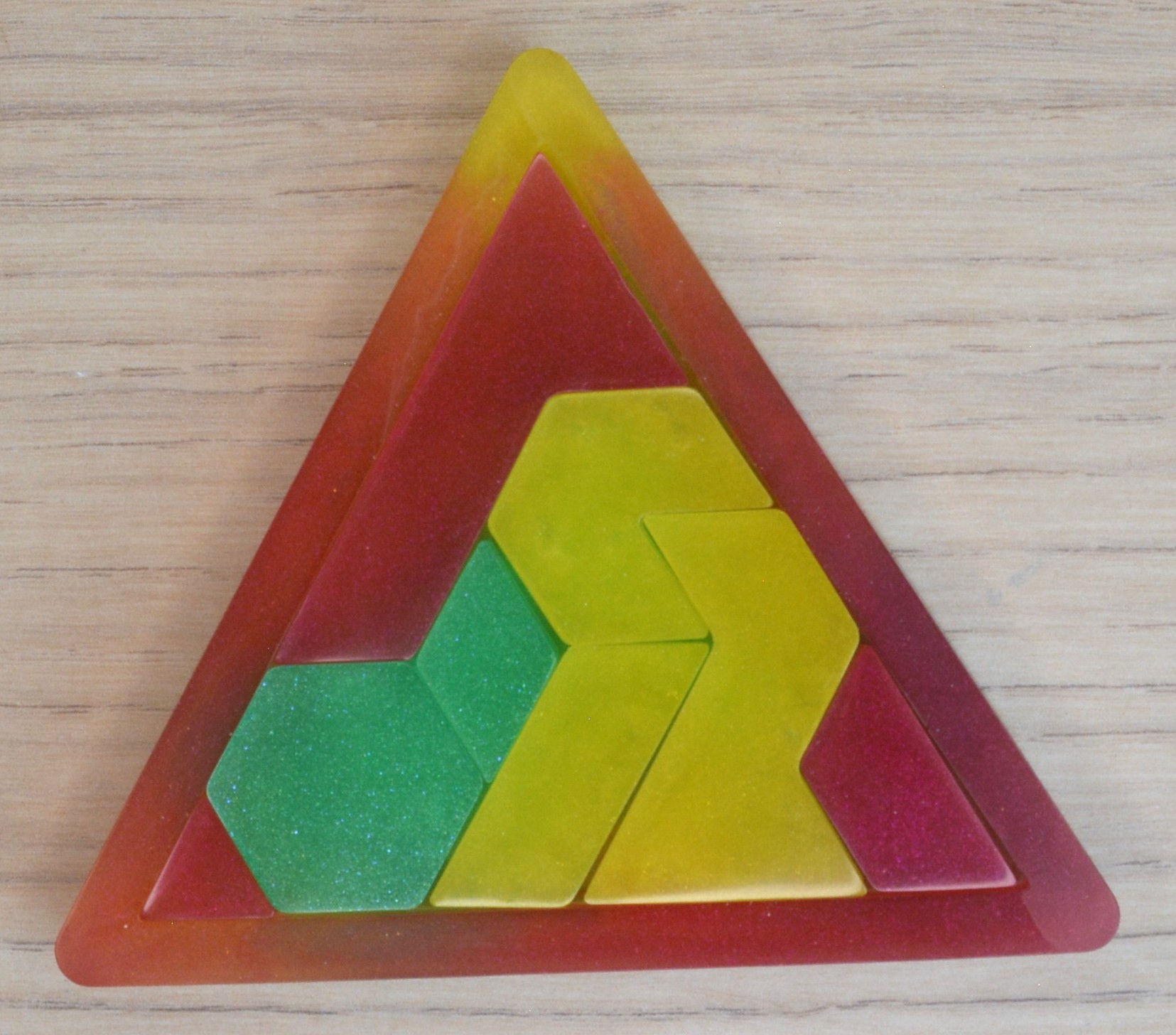 Rose, jaune et vert 1