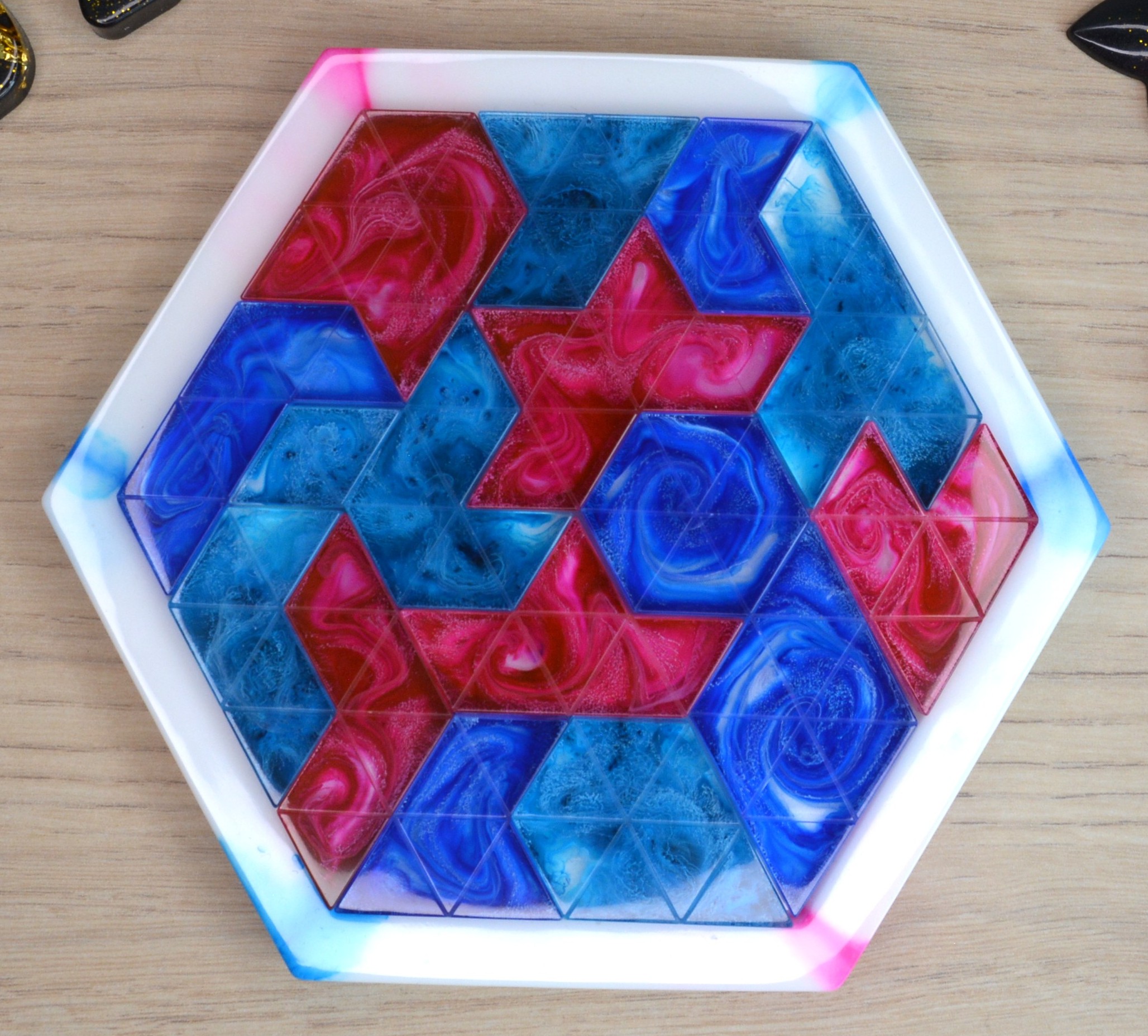 Rose, bleu et vert 1