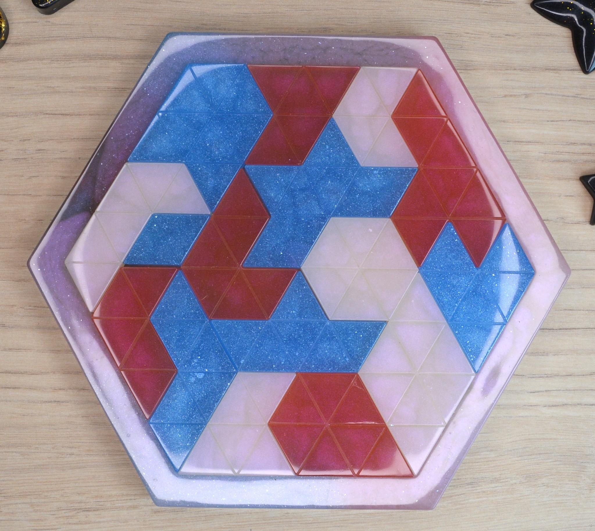 Rose, bleu et blanc 1