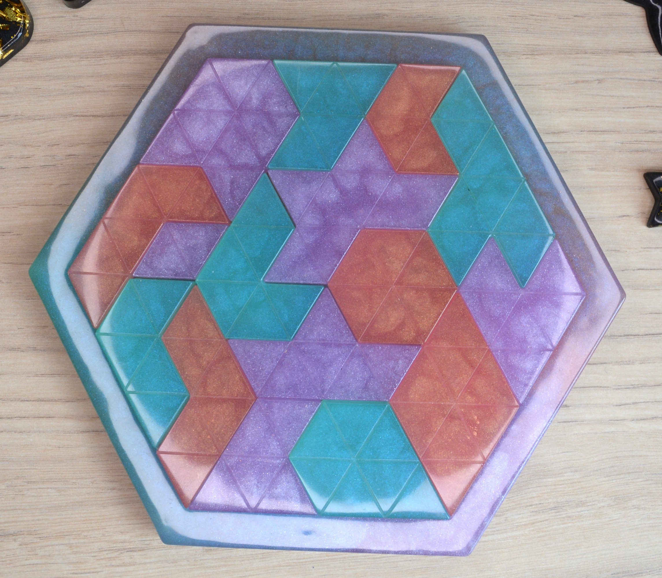 Rose, violet et vert 1
