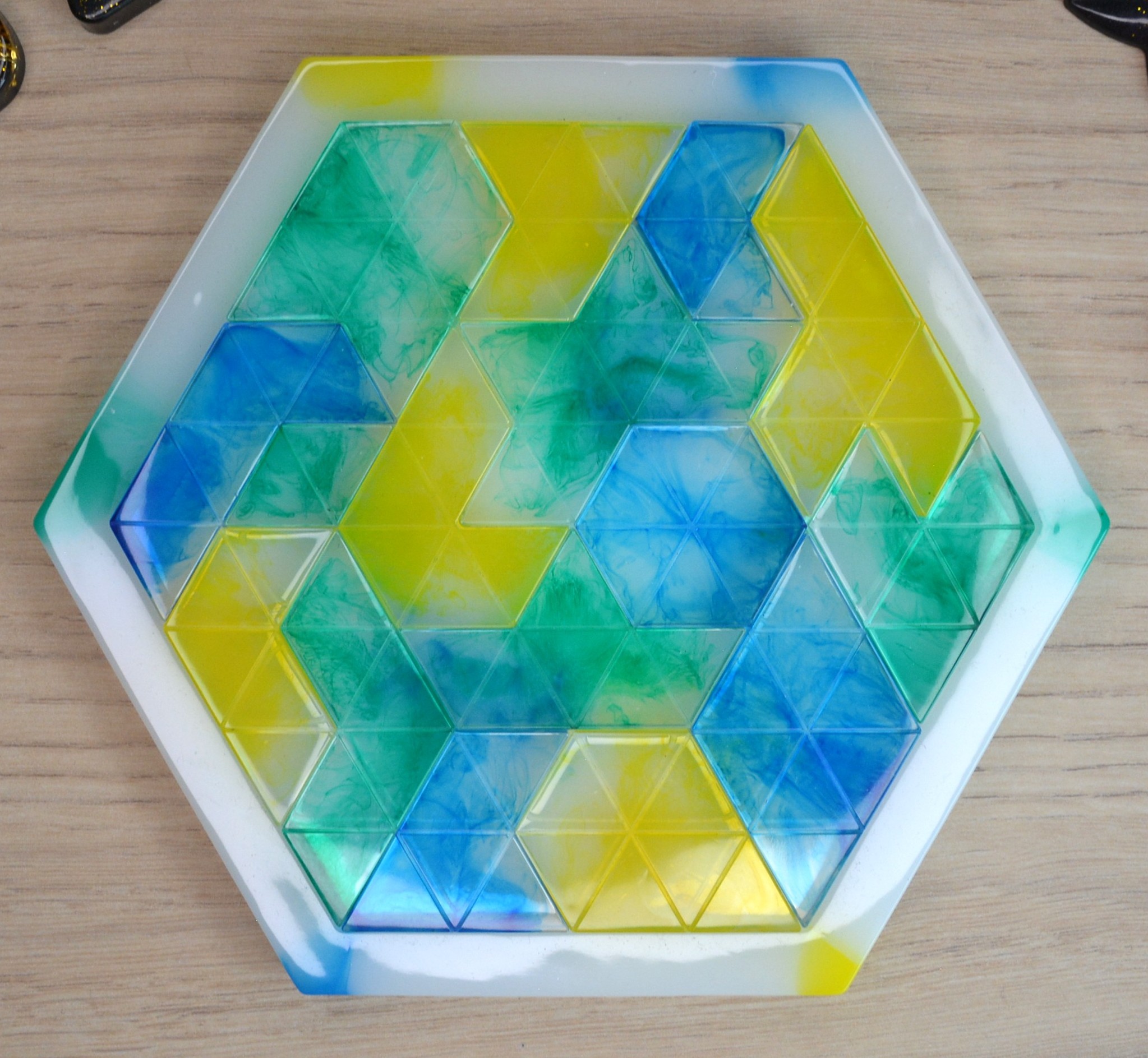 Vert, jaune et bleu 1