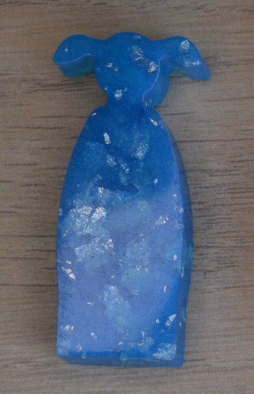 Bleu feuille argent