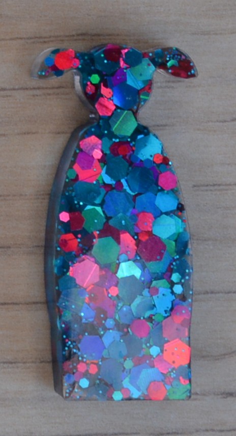 Paillettes roses et bleues