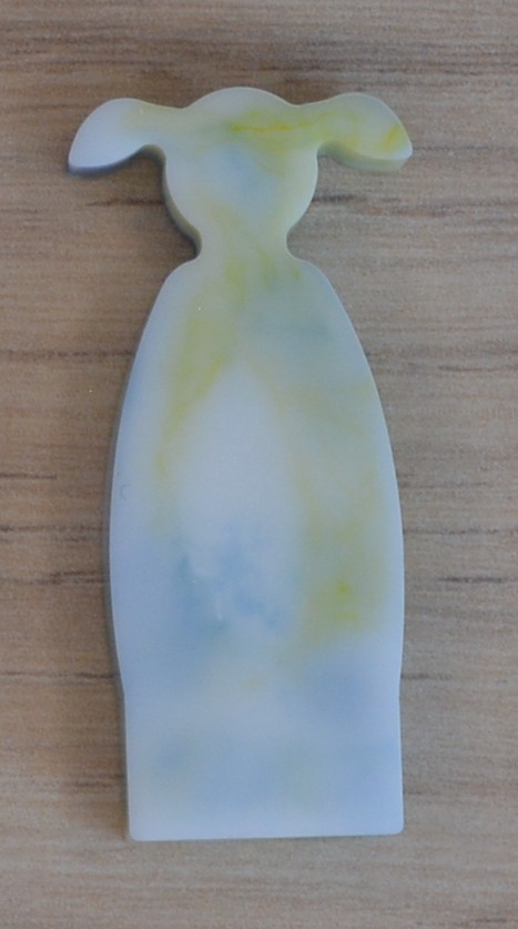 Marbré jaune et bleu