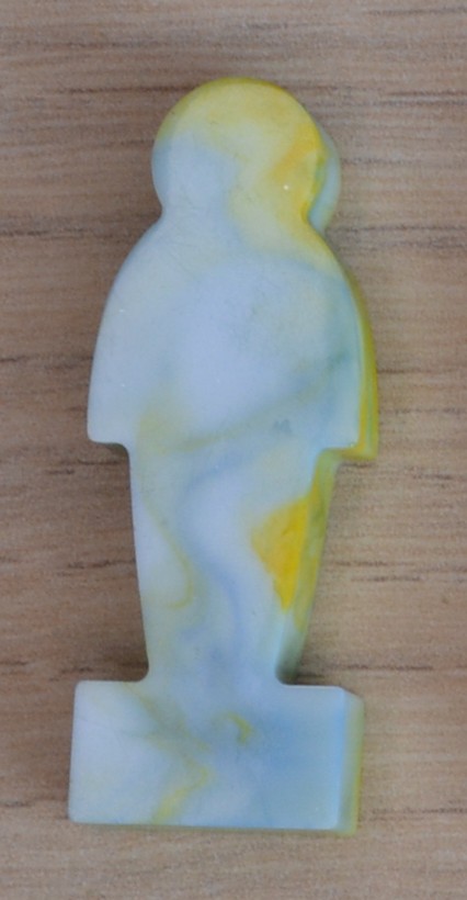 Marbré jaune et bleu