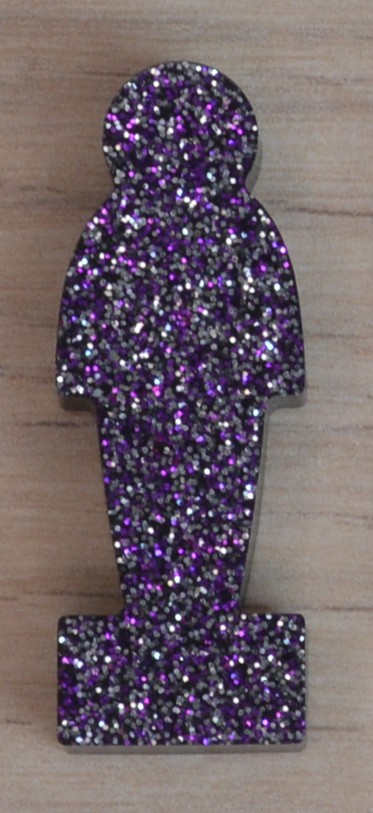 Noir paillettes violettes
