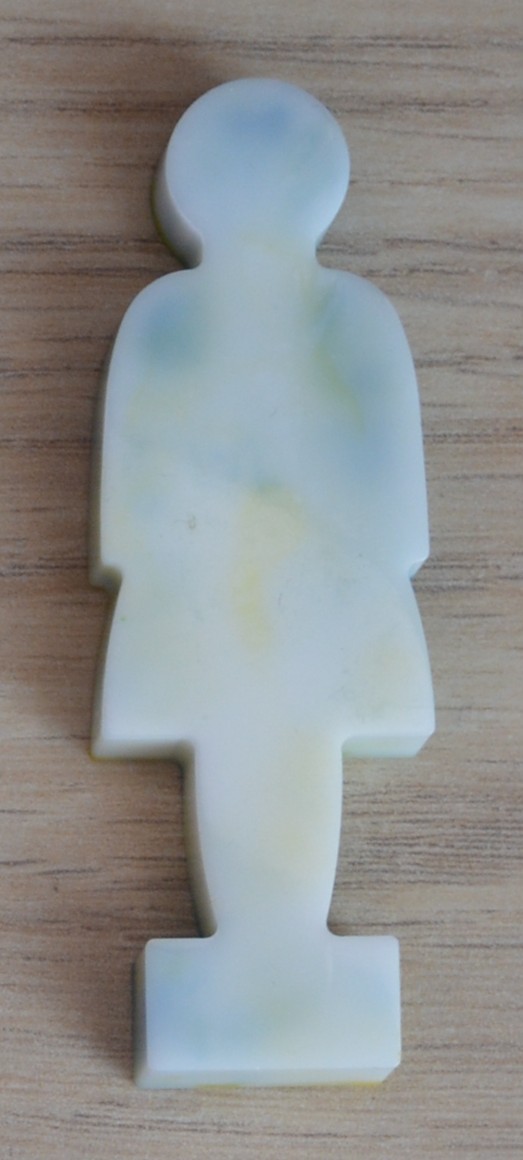 Marbré jaune et bleu