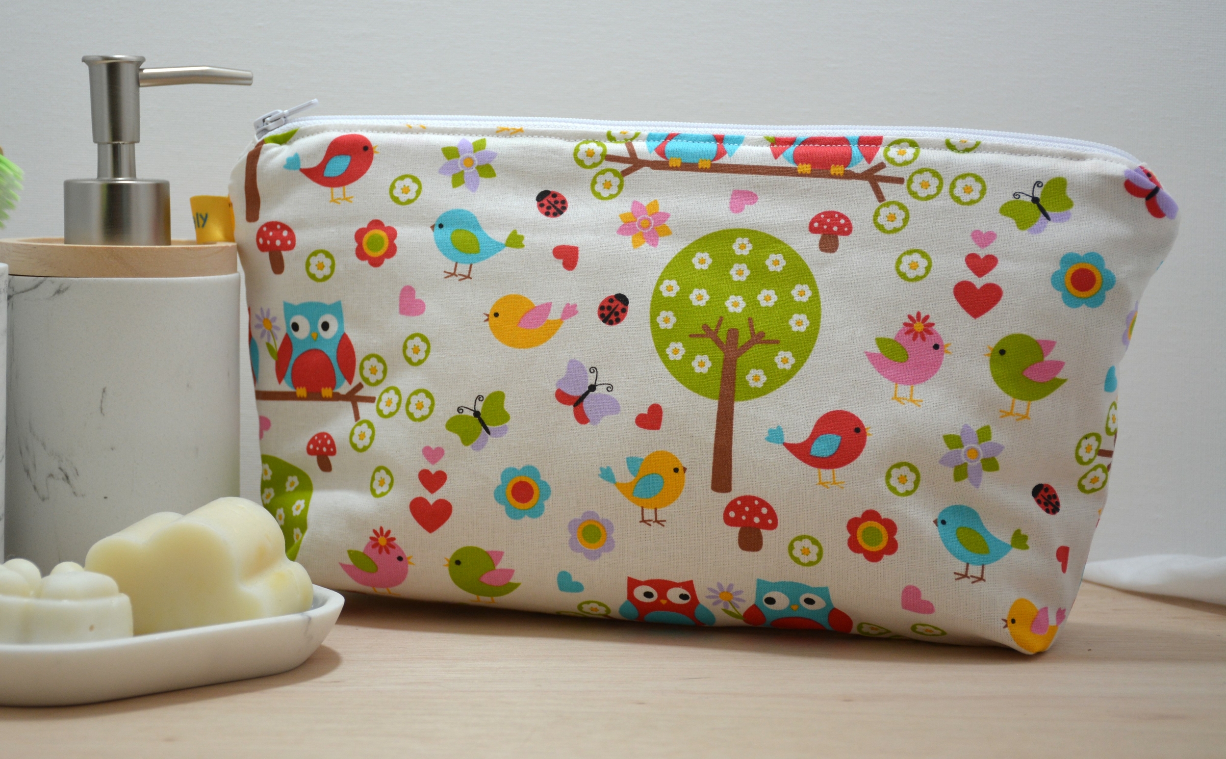 trousse de toilette hiboux