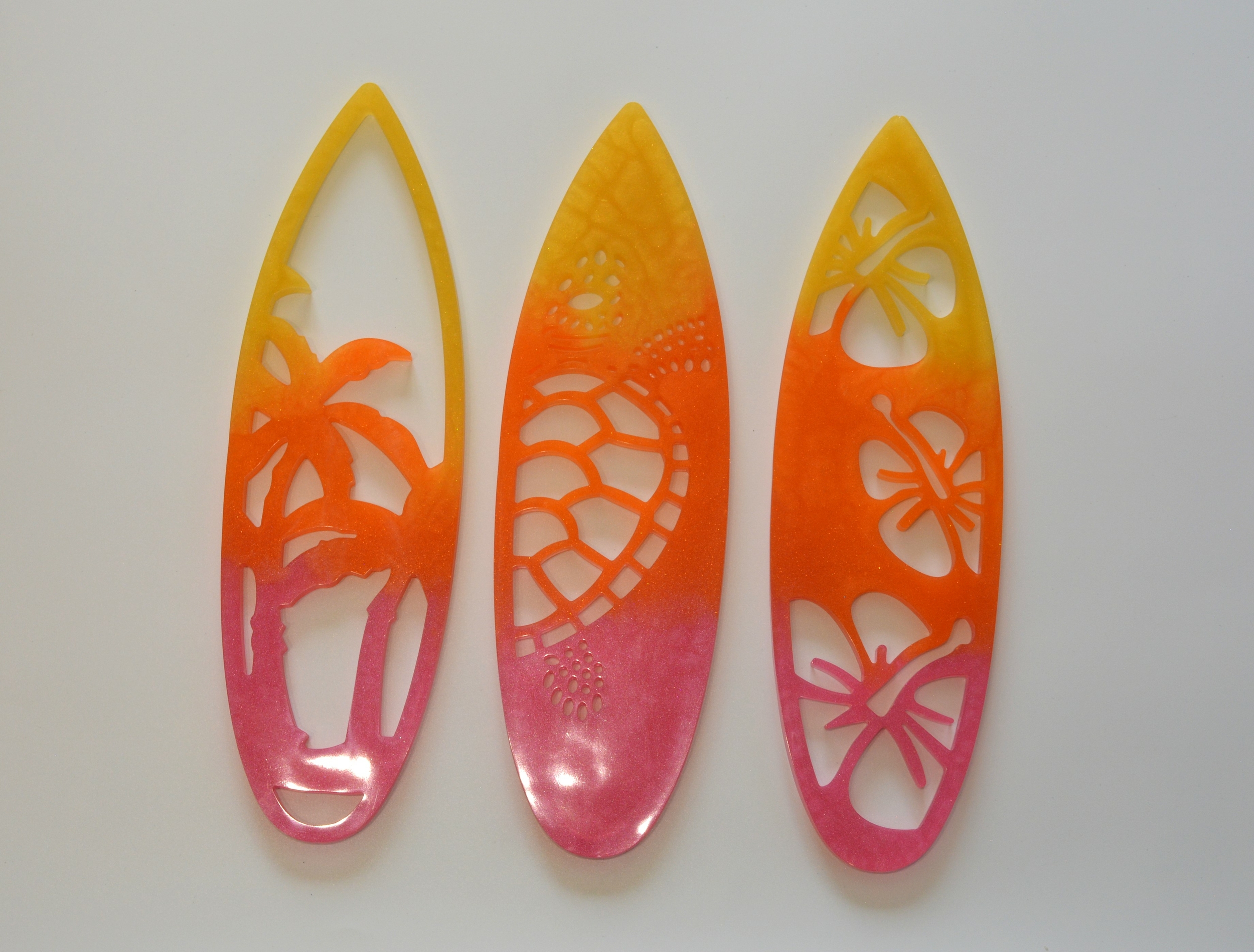 Planches rose orange jaune