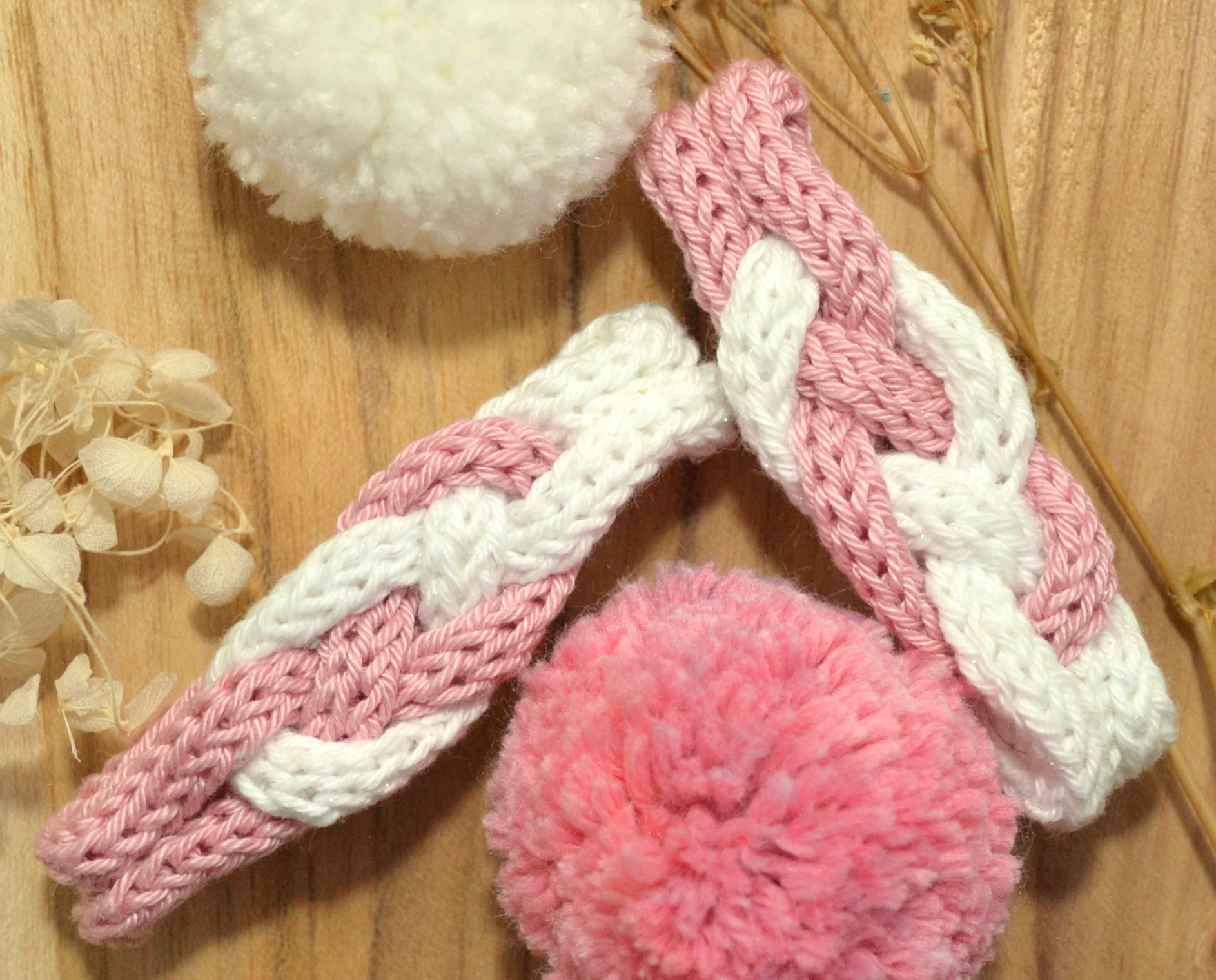 barrette enfant rose poudré et blanc