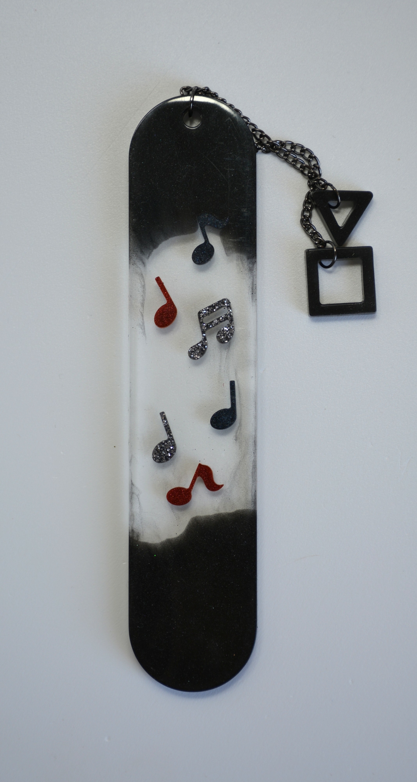 Marque page noir note de musique
