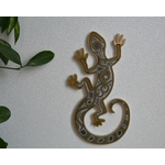 Salamandre noir, blanc et or