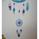 Attrape rêve bleu, violet et blanc 2