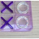 Morpion violet et paillettes 1