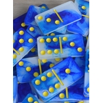 Dominos gouttes bleu 1