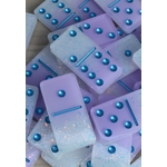 Dominos violet et paillettes 1