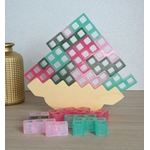 Equilibre rose et vert