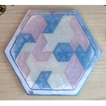 Rose, bleu et blanc paillette 1