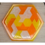 Orange, jaune et blanc paillettes 1